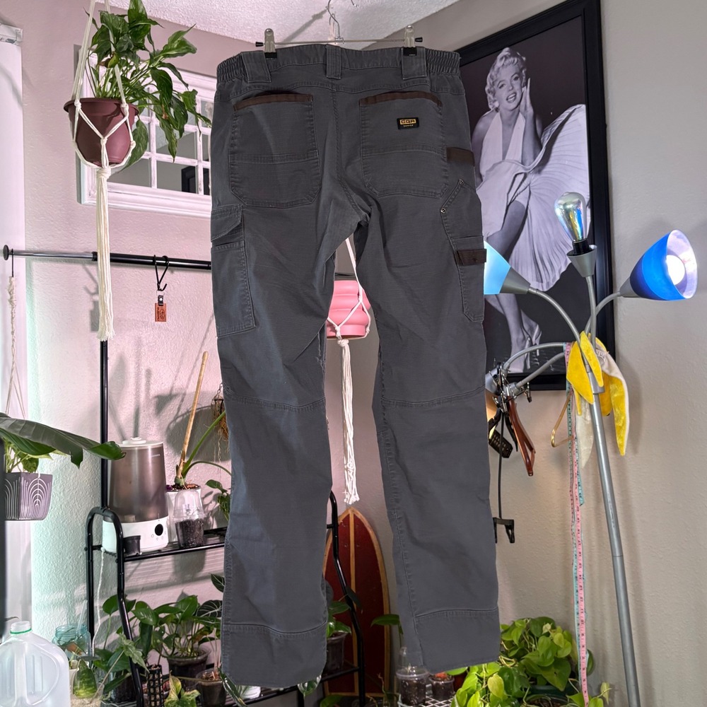 CQR Mens Cargo Pants Gray Size 36W x 34L Work Utility Outdoor Adventure - Picture 2 of 10